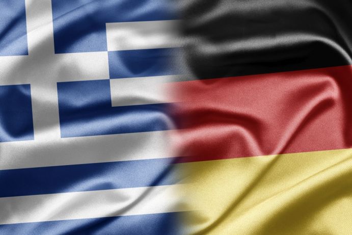 Flags of Germany and Greece