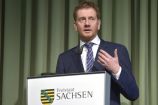 Michael Kretschmer, Ministerpräsident des Freistaates Sachsen, bei der Eröffnung des Forum Lausitz