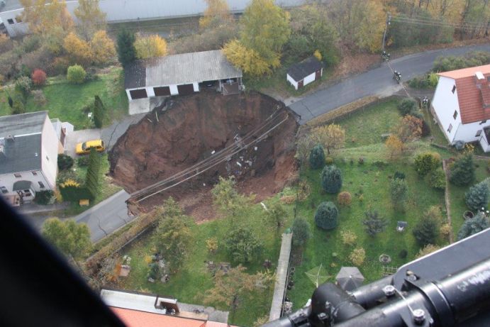 Sinkhole in Schmalkalden