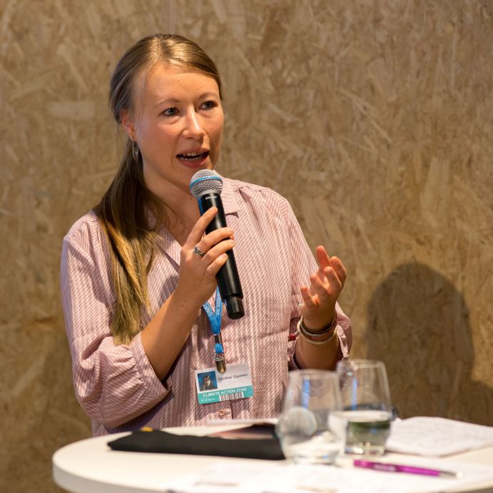 Dorothea Epperlein (JBZE), German Science Hour „Transformation - turning the climate tide", Deutscher Pavillon, COP 23, Bonn