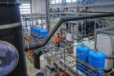 Blick auf die Anlagentechnik der Demonstrationsanlage in Bottrop