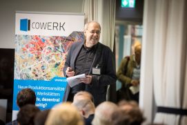 IÖW-Innovationsforscher Ulrich Petschow bei der Konferenz "Werkstätten des Wandels"