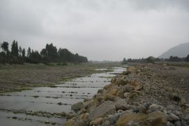 Der Río Lurín südlich von Lima. TRUST-Forscher wollen herausfinden, wieviel Wasser er genau führt und in welcher Qualität.