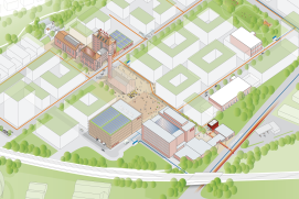 Isometrie PFAFF Gebäude