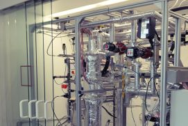 Miniplant für die Umwandlung von Hüttengasen in Methanol.