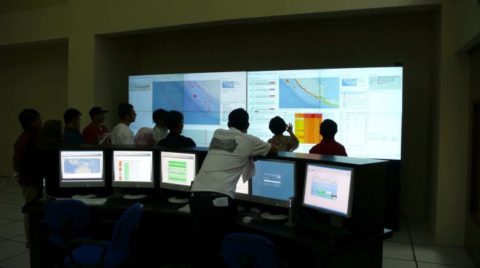 Tsunami-Frühwarnsystem beim Meteorologischen, Klimatologischen und Geophysikalischen Dienst (BMKG) in Jakarta (Meteorologischer, Klimatologischer und Geophysikalischer Dienst (BMKG), Jakarta)