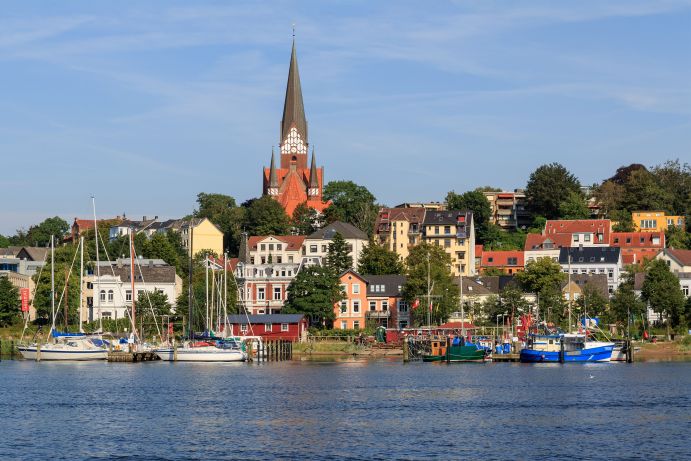 Aussicht auf Jürgensby in Flensburg, Deutschland