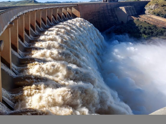 View of a Gariep Dam in South Africa