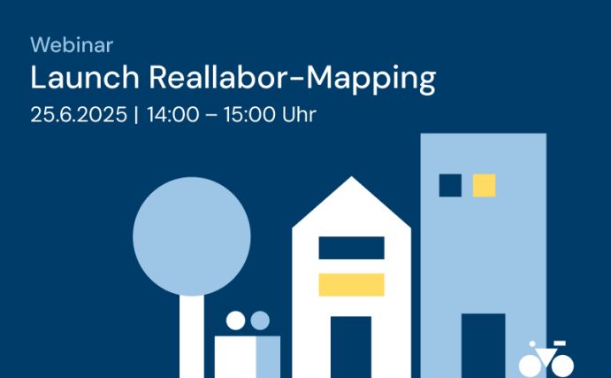 Ankündigung des Webinars zum Launch des Reallabormappings Bauen und Wohnen, acatech