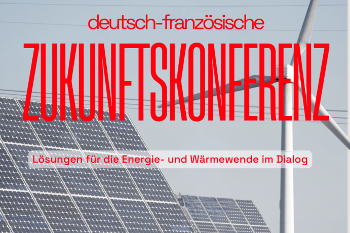 Visual für die deutsch-französische Zukunftskonferenz, organisiert vom Deutsch-Französischen Zukunftswerk