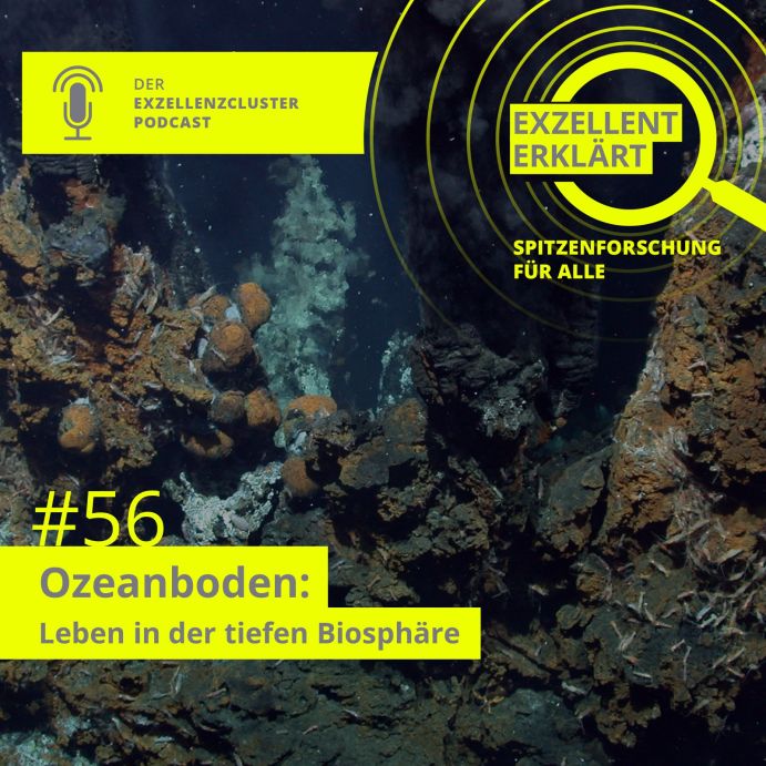Das Coverbild der neusten Podcast-Folge mit dem Titel „Leben in der tiefen Biosphäre"