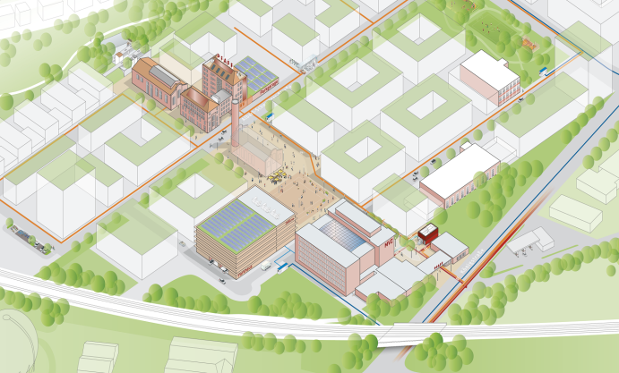 Isometrie PFAFF Gebäude