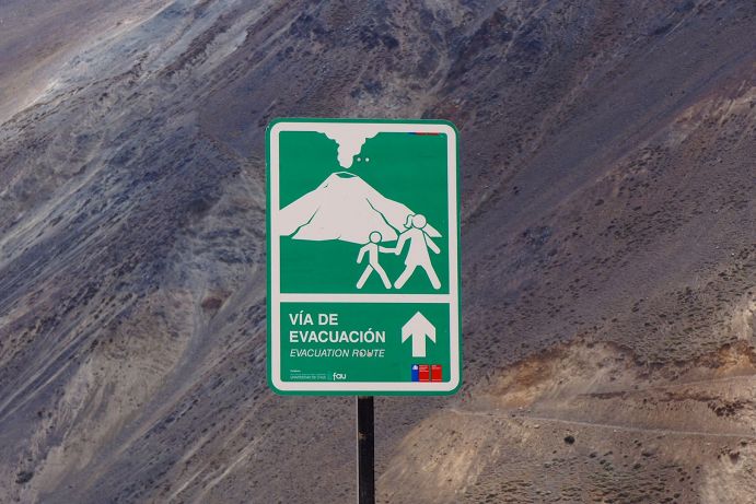 In the Chilean Andes, the danger of volcano activity is constantly present.