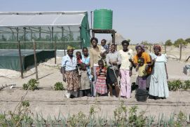 Farmers at the CuveWaters Green Village in Epyeshona