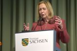 Johanna Wanka, Bundesministerin für Bildung und Forschung, bei der Eröffnung des Forum Lausitz