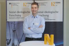 Dr. Janis Winzer beim Interview auf der auf der AUFTAKT- und STATUSKONFERENZ „Nachwuchsgruppen in der Sozial-ökologischen Forschung“ in Bonn, 2020