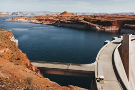 Dam on a river