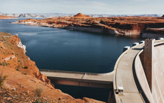 Dam on a river