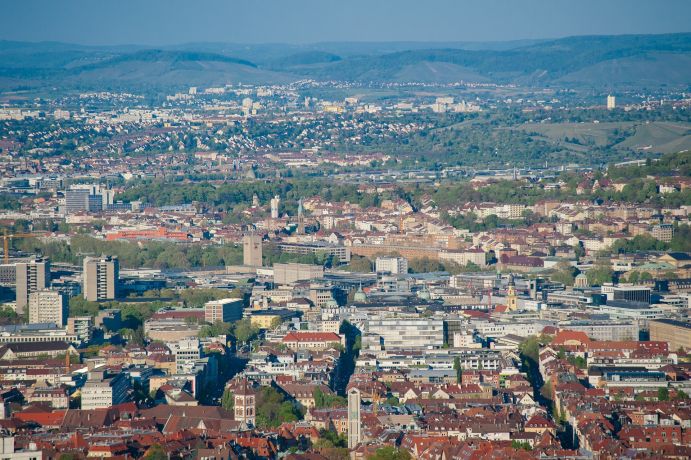 Panoramabild von Stuttgart.