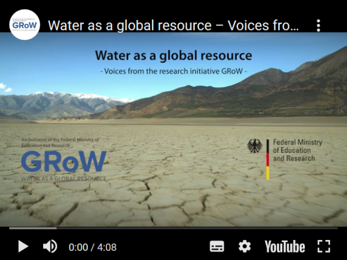 Screenshot vom Video “Water as a Global Resource – Voices from the research initiative GRoW” 
