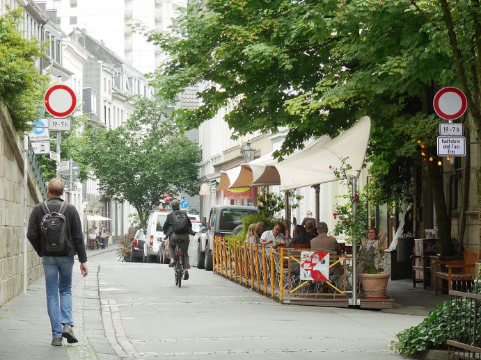 Autofreie Luisenstraße in Wuppertal