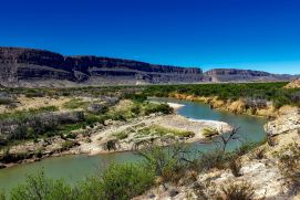 River in dry landscape