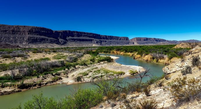 River in dry landscape