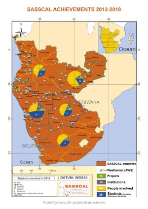 160 automatische Wetterstationen
des SASSCAL-Wetternetzes (AWS)
