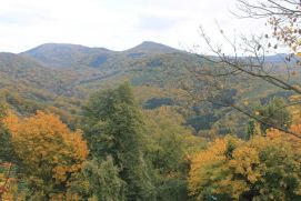 Blick vom Drachenfels bei Bonn auf das Siebengebirge