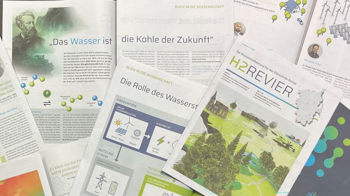 Wasserstoffmagazin des Helmholtz-Clusters für nachhaltige und infrastruktur-kompatible Wasserstoffwirtschaft am Forschungszentrum Jülich GmbH HC-H2 hat im November 2023 ein Wasserstoffmagatzin veröffentlicht