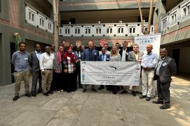 Gruppenbild von Teilnehmenden des Treffens zum BMBF-Projekt SPS Blue Nile, 6. bis 10. November 2023 in Addis Abeba