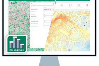 Das Stadtklima-Modell PALM-4U ermöglicht Stadtplanern die Auswirkung neuer Gebäude oder Versiegelung von Flächen auf das Stadtklima im Voraus zu berechnen und die Planungen anzupassen.