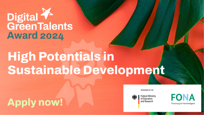 Nachwuchsforschende aus aller Welt können sich bis 15. Mai 2024 für den Digital GreenTalents Award bewerben. Digital GreenTalents Award