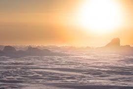 Blick auf arktisches Meereis