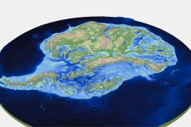 Topographie der Antarktis ohne Eisschild 