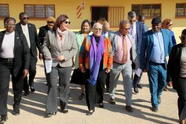 Delegation Namibia's Vice President Lucia Witbooi, Minister of Education Sanet Steenkamp, and Florian Seitz, Permanent Representative at the German Embassy in Namibia, invite young people between 18 and 35 years of age from the Hardap and IIKharas regions to apply 