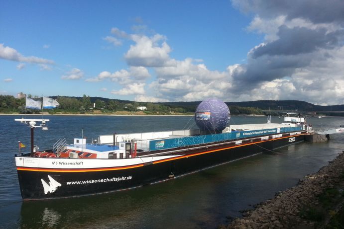 MS Wissenschaft on the Rhein in Bonn