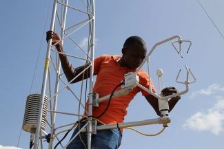 Maintenance of Climate station, Vea catchment, northern Ghana